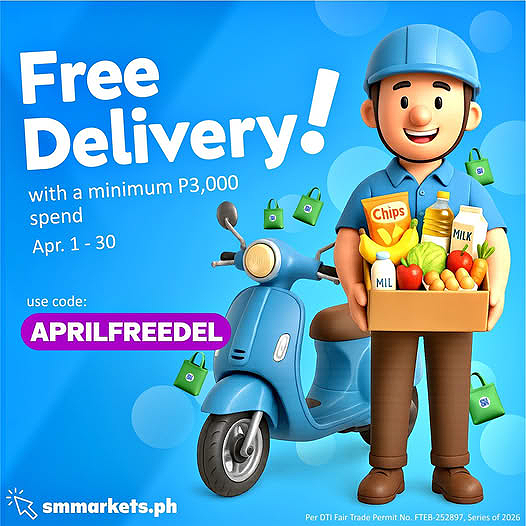 Free Delivery at SM Markets (₱3,000 Spend)