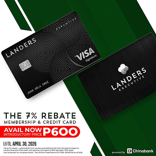 Up to 7% Rebate with Landers Executive Membership