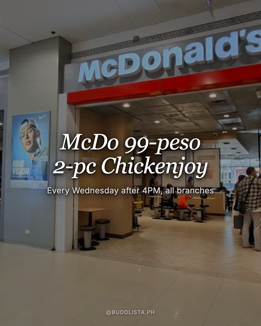 McDo 2-pc Chickenjoy ₱99 tuwing Wednesday!