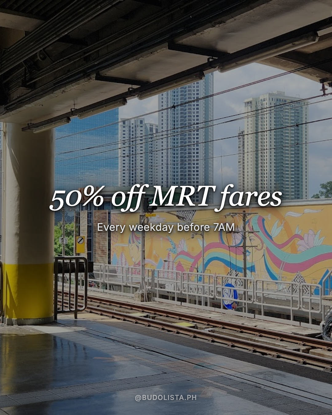 50% off MRT fares every weekday