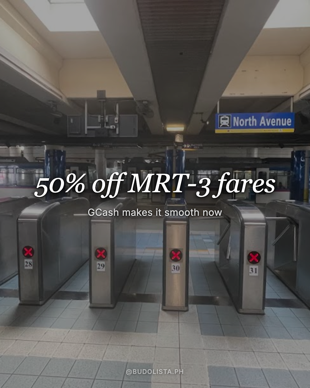 50% off MRT-3 fares