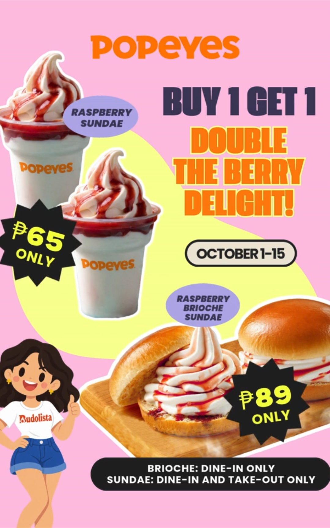 BUY 1, GET 1 FREE BERRY DELIGHT AT POPEYES?!