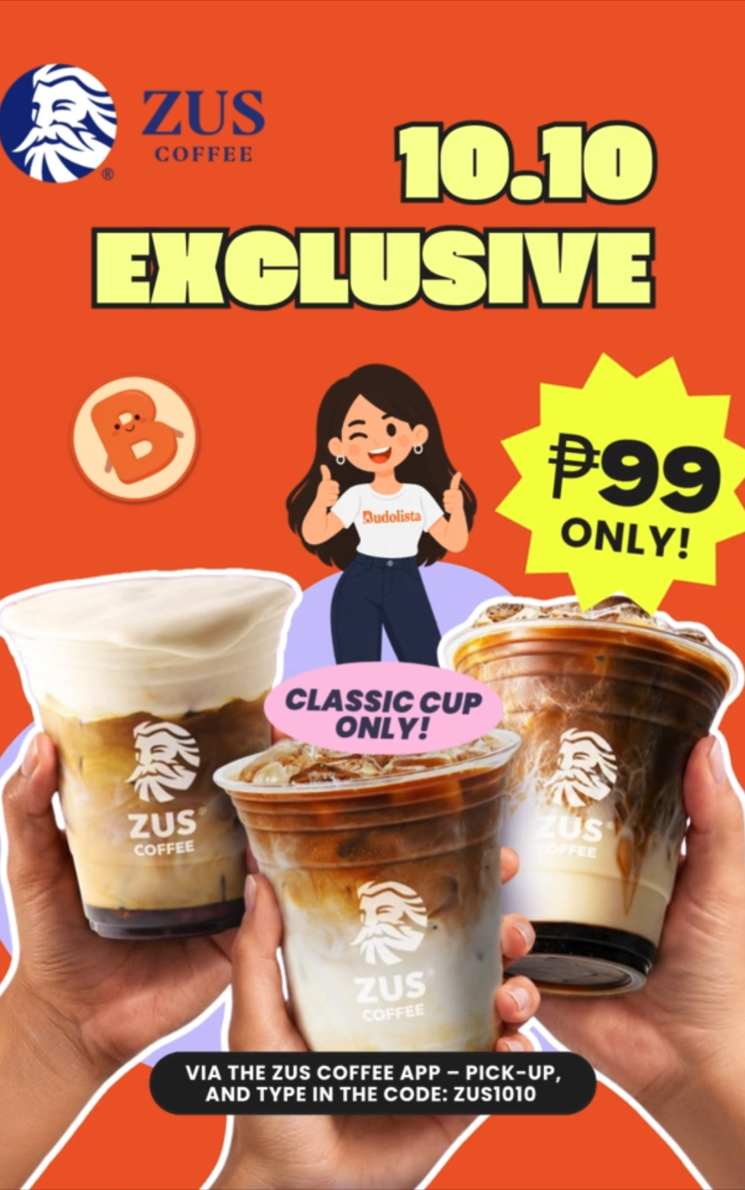 ZUS COFFEE is ₱99 only this 10.10?!