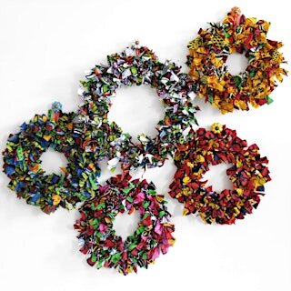 African Print Fabric Rag Wreath Workshop