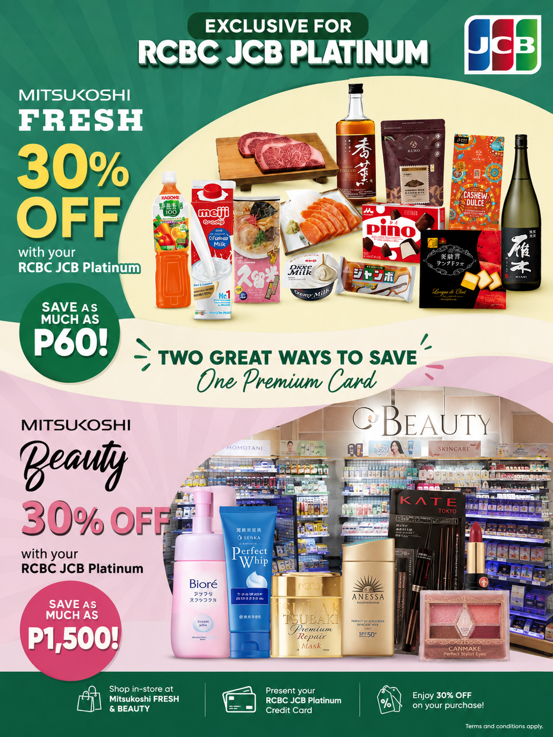 30% OFF at MITSUKOSHI FRESH & BEAUTY