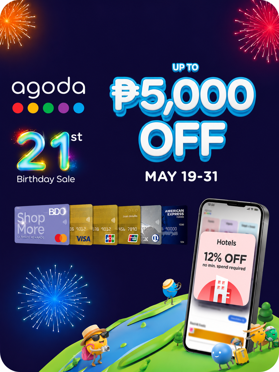 Agoda Birthday Sale: 12% OFF on hotel bookings with your BDO Credit Card
